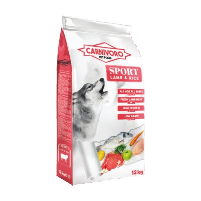 CARNIVORO SPORT CORDERO ARROZ 12KG