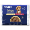 DELICIAS EN SALSA GF POLLO Y BUEY 4X100GR - PERROS