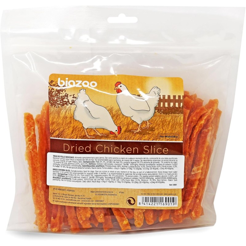 TIRA DE POLLO DESECADA 500GR