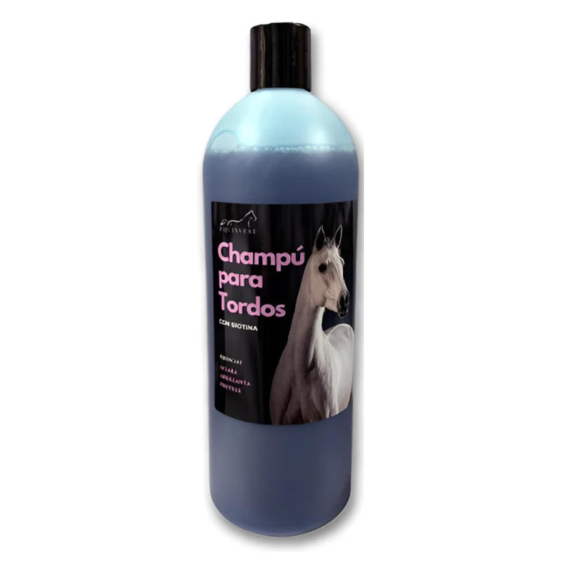 EQUINCARE CHAMPÚ ESPECIAL PARA CABALLOS TORDOS – 1 LITRO
