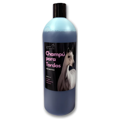 EQUINCARE CHAMPÚ ESPECIAL PARA CABALLOS TORDOS – 1 LITRO