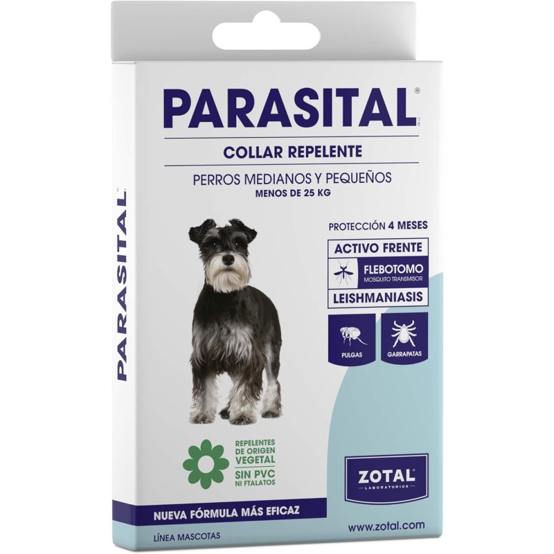 COLLAR ANTIPARASITARIO PERRO PEQUEÑO PARASITAL (60CM)