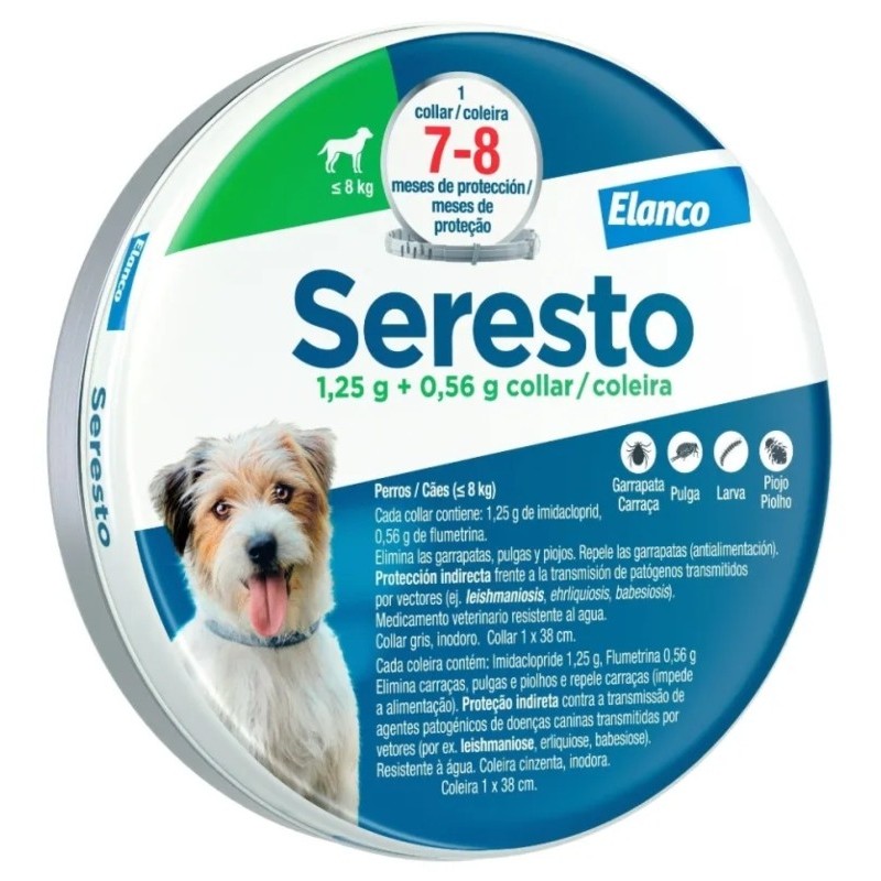 COLLAR SERESTO 38CM -8KG PERRO (ENVASE CLINICO X12)